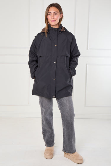 Black and Chocolate Reversible Parka
