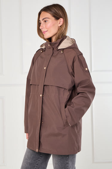Chocolate and Stone Reversible Parka