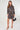 Gold and Black Print Mini Shirt Dress