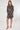 Gold and Black Print Mini Shirt Dress