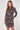 Gold and Black Print Mini Shirt Dress