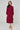 Ruby Red Shirred High Neck Midaxi Dress