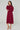 Ruby Red Shirred High Neck Midaxi Dress