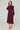 Merlot Shirred High Neck Midaxi Dress