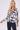 Blue Abstract Print Gold Dotted Blouse