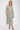 Green Pattern print Linen Textured Smock Midi Dress