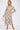 Brown Pattern print Linen Textured Smock Midi Dress