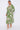 Green Floral Print Crossover Midi Dress