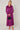 Magenta Layered Satin Long Sleeve Maxi Shirt Dress