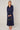 Navy Layered Satin Long Sleeve Maxi Shirt Dress