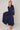 Navy Layered Satin Long Sleeve Maxi Shirt Dress
