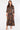 Brown Abstract Floral Print Maxi Shirt Dress