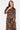Brown Abstract Floral Print Maxi Shirt Dress