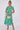 Love Sunshine Green Floral Print Wrapped Midi Dress Brunch Dress Dress with Pockets Everyday Dress Garden Party Dress Holiday Dress LS-2118 Short Sleeve Dress Summer Dress Tea Dress Wedding Guest Dress