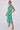 Love Sunshine Green Floral Print Wrapped Midi Dress Brunch Dress Dress with Pockets Everyday Dress Garden Party Dress Holiday Dress LS-2118 Short Sleeve Dress Summer Dress Tea Dress Wedding Guest Dress