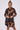 Love Sunshine Brown Abstract Print Black Mini Shirt Dress Brunch Dress Casual Dress Dress with Pockets Everyday Dress Long Sleeve Dress LS-5026 Workwear Dress
