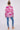 Love Sunshine Pink Tiger Stripe Print Satin Chiffon Top Brunch Casual Everyday Garden Party LS-2367 Workwear