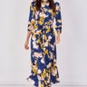 Love Sunshine Navy Abstract Print Tie Waist Maxi Shirt Dress Belted Dress Day to Night Long Sleeve Maxi Dress NEW IN Occasionwear Shirt Dress