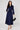 Navy Velvety Satin Maxi Shirt Dress