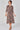 Beige Leopard Print Quarter Sleeve Tie Waist Midi Dress