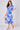 Blue Floral Print Tie Front Midi Shirt Dress