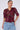 Deep Fuchsia Leopard Print Knotted Satin Top