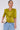 Lime Green Short Sleeve Knotted Crepe Satin Top
