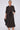 Tan Chevron Print Half Sleeve Black Midi Shirt Dress