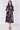 Navy Vintage Floral Print Belted Midi Shirt Dress