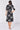 Love Sunshine Black & Ivory Rose Print Belted Midi Shirt Dress Brunch Dress Casual Dress Dress with Pockets Dresses Everyday Dress LS-2045 Workwear Dress