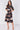 Brown Abstract Brushstroke Print Belted Midi Shirt Dress