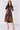 Black Vintage Floral Print Belted Midi Shirt Dress