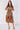 Rust Orange Paisley Print Tie Waist Midi Shirt Dress