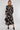 Black Brushstroke Print Pleated Skirt Satin Maxi Dress