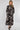 Black Brushstroke Print Pleated Skirt Satin Maxi Dress