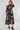 Black Brushstroke Print Pleated Skirt Satin Maxi Dress