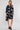 Blue Leaf Print Half Sleeve Mini Shirt Dress