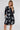Blue Leaf Print Half Sleeve Mini Shirt Dress