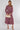 Berry Floral Paisley Print Long Sleeve Maxi Shirt Dress