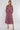 Berry Floral Paisley Print Long Sleeve Maxi Shirt Dress