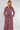 Berry Floral Paisley Print Long Sleeve Maxi Shirt Dress