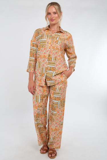 Orange Patchwork Print Co-Ord Set