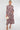 Dusky Purple Leaf Print Pleated Skirt Maxi Dress
