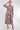 Dusky Purple Leaf Print Pleated Skirt Maxi Dress