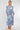 Blue and White Tile Print Maxi Shirt Dress