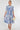 Blue Tile Print Half Sleeve Midi Shirt Dress