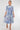 Blue Tile Print Half Sleeve Midi Shirt Dress
