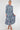 Teal and Lilac Leaf Print Pleated Skirt Maxi Dress