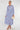 Blue and White Paisley Print Maxi Shirt Dress