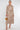 Tan Retro Floral Swirl Print Maxi Shirt Dress